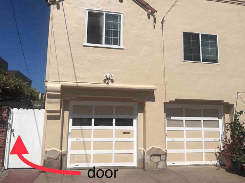 Entrance to apartment is from the side of the main house