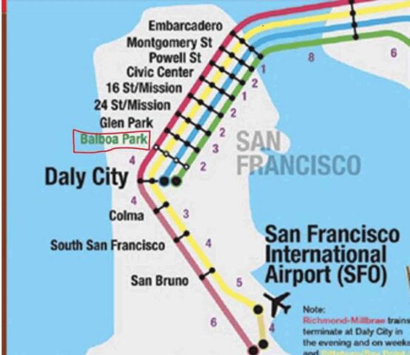 Convenient Public Transportation. 6 minute walk to Balboa Park BART Station and then 15 minute ride to downtown SF or SFO airport.