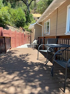 Enjoy sipping your favorite drink on the spacious deck.