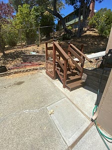 Designated parking; every step of the way is well lit. Pathway leads to deck & private entrance to unit.