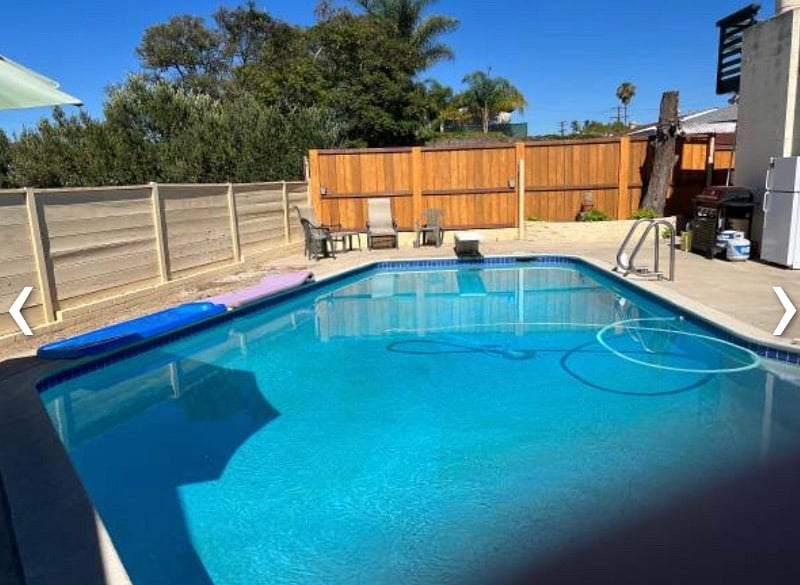 Lastly, our sparkling pool!