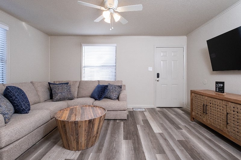 Cozy living room with sectional
