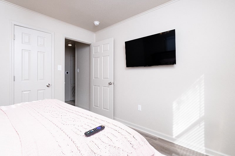 Flat screen in extra bedroom