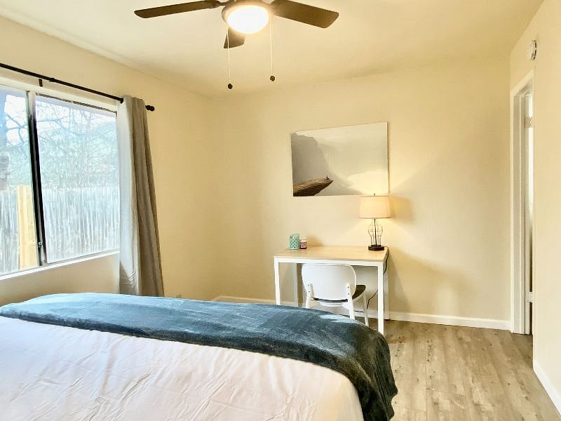 Master bedroom with king size bed