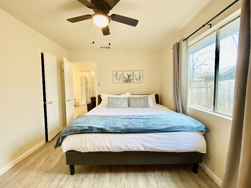 Master bedroom with king size bed