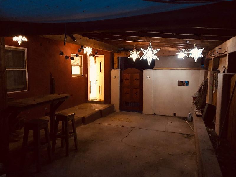 Outside bar at night