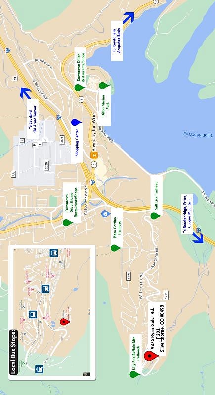 Map of where the building is in relation to the town