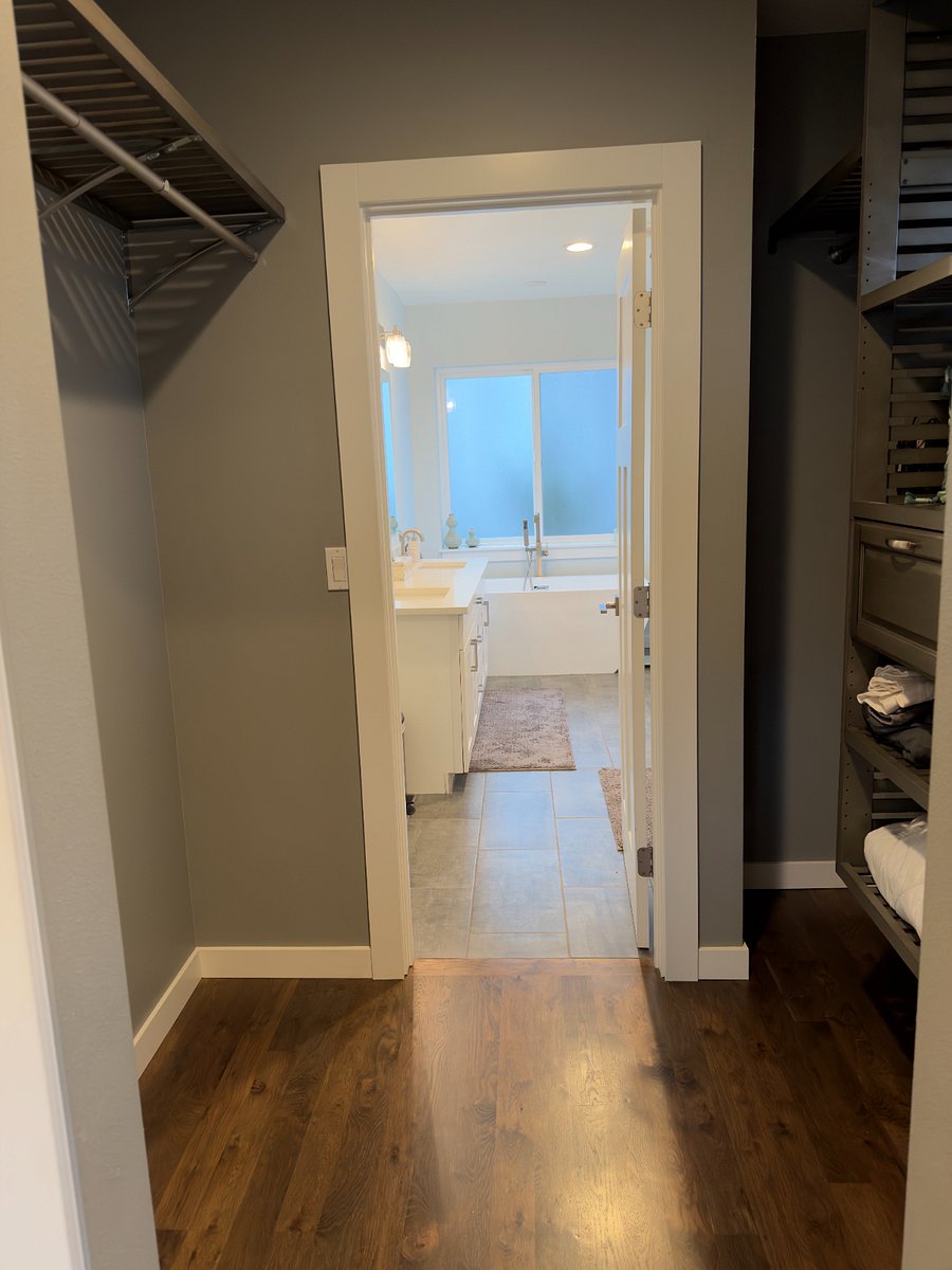 Master walk-through closet