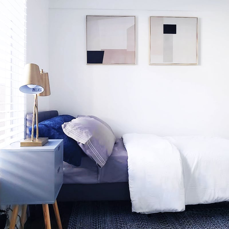 Room #1 with one single bed
