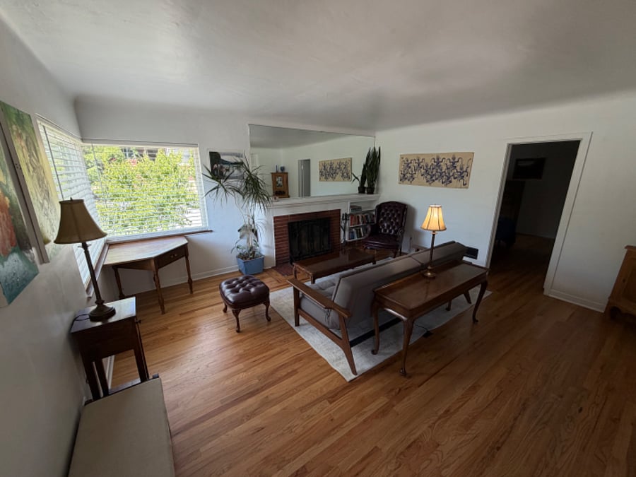 Living room with fire place