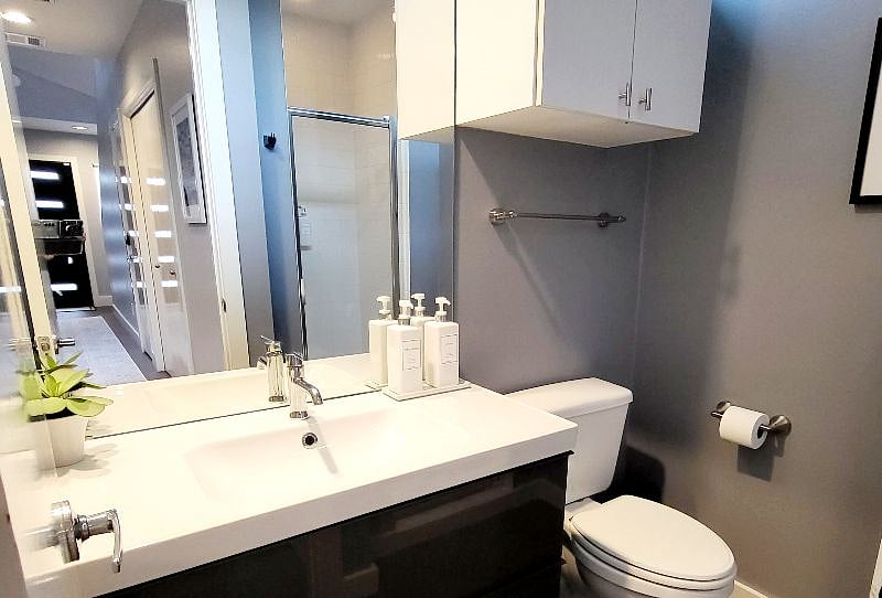 The second full bathroom is small but mighty :)