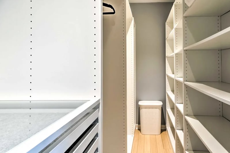 Organized master closet will hold all of your clothing in style
