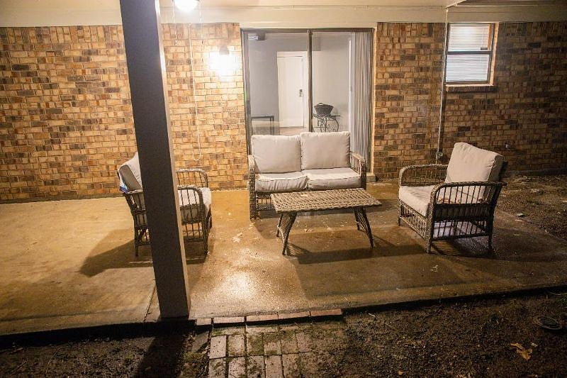 Patio including bar b que grill