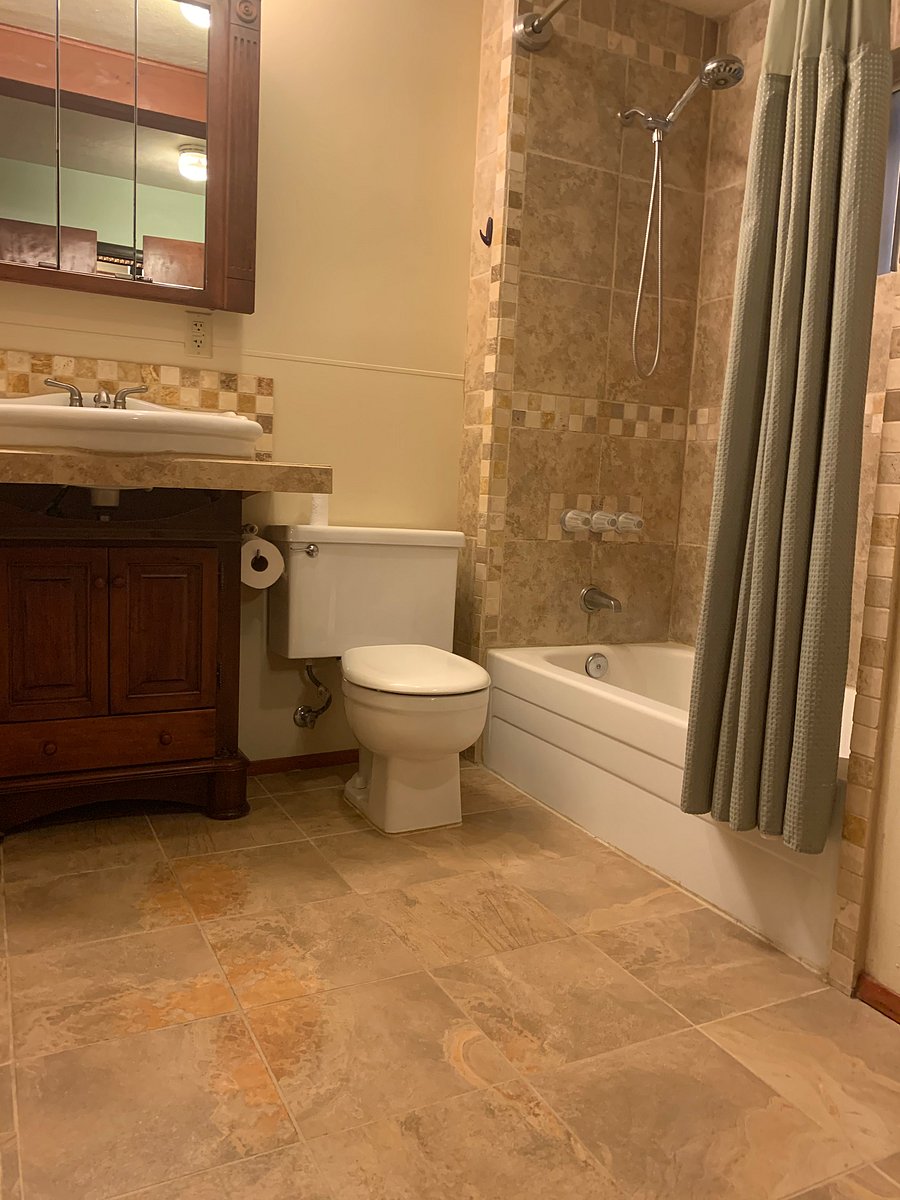 Updated Large Bathroom with Heated Floor Tiles