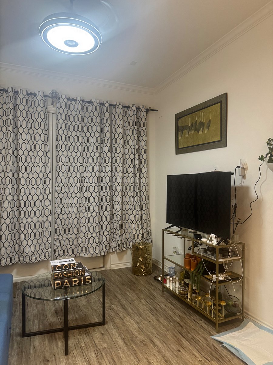 New curtains and new arrangement too