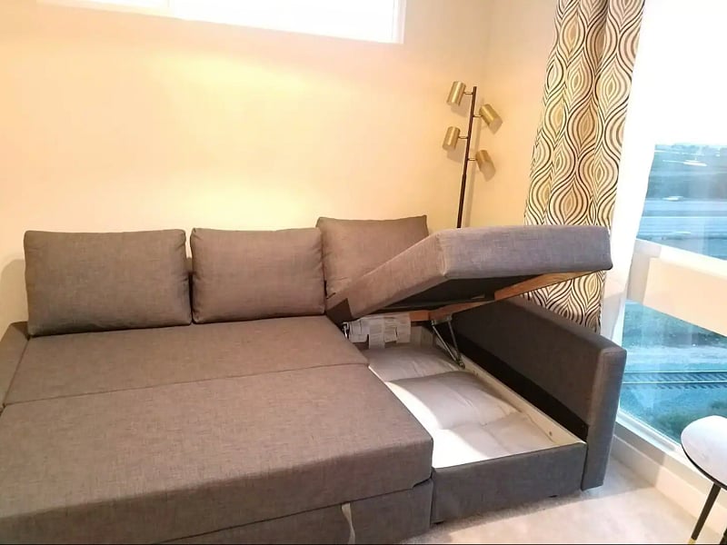 Bedroom 3 aka "The Office" with Bedding Stored inside Chaise Longue (3rd Floor)