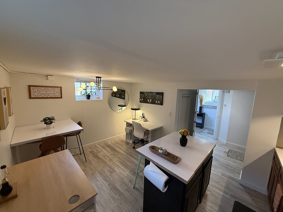 Kitchen and workspace