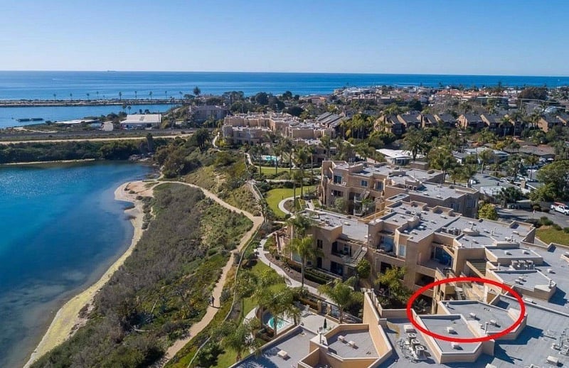 Aerial view of property location