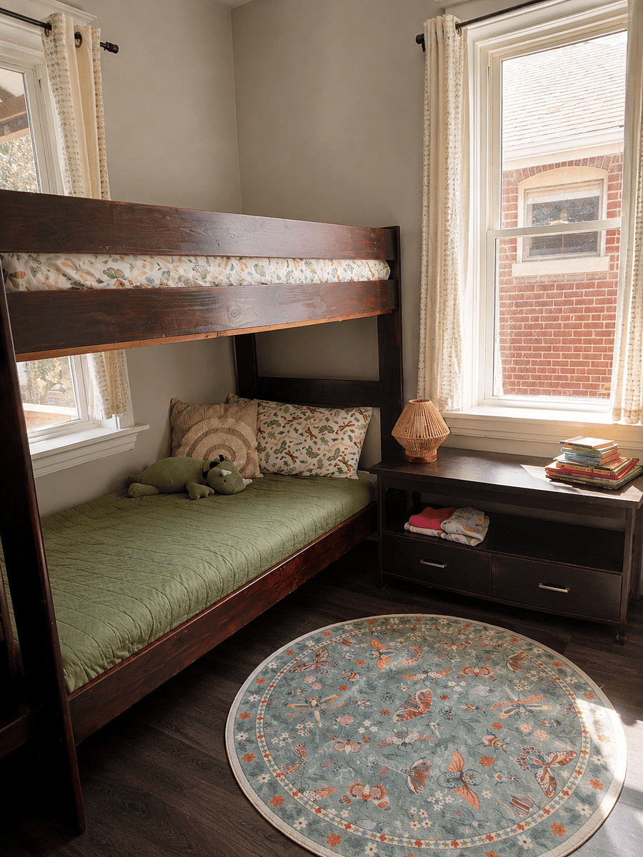 Main floor bedroom 2- twin bunk beds.