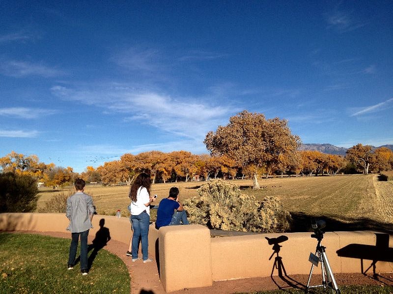 Open space visitor center and trails to the river, behind the house.