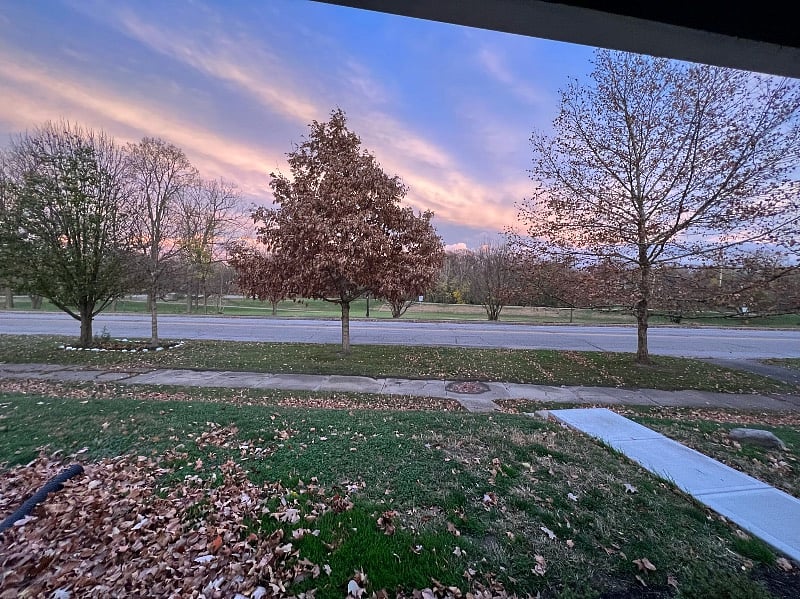 view of Brookside Park from porch 