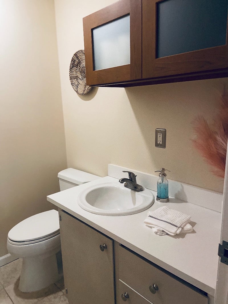 Master half bathroom.