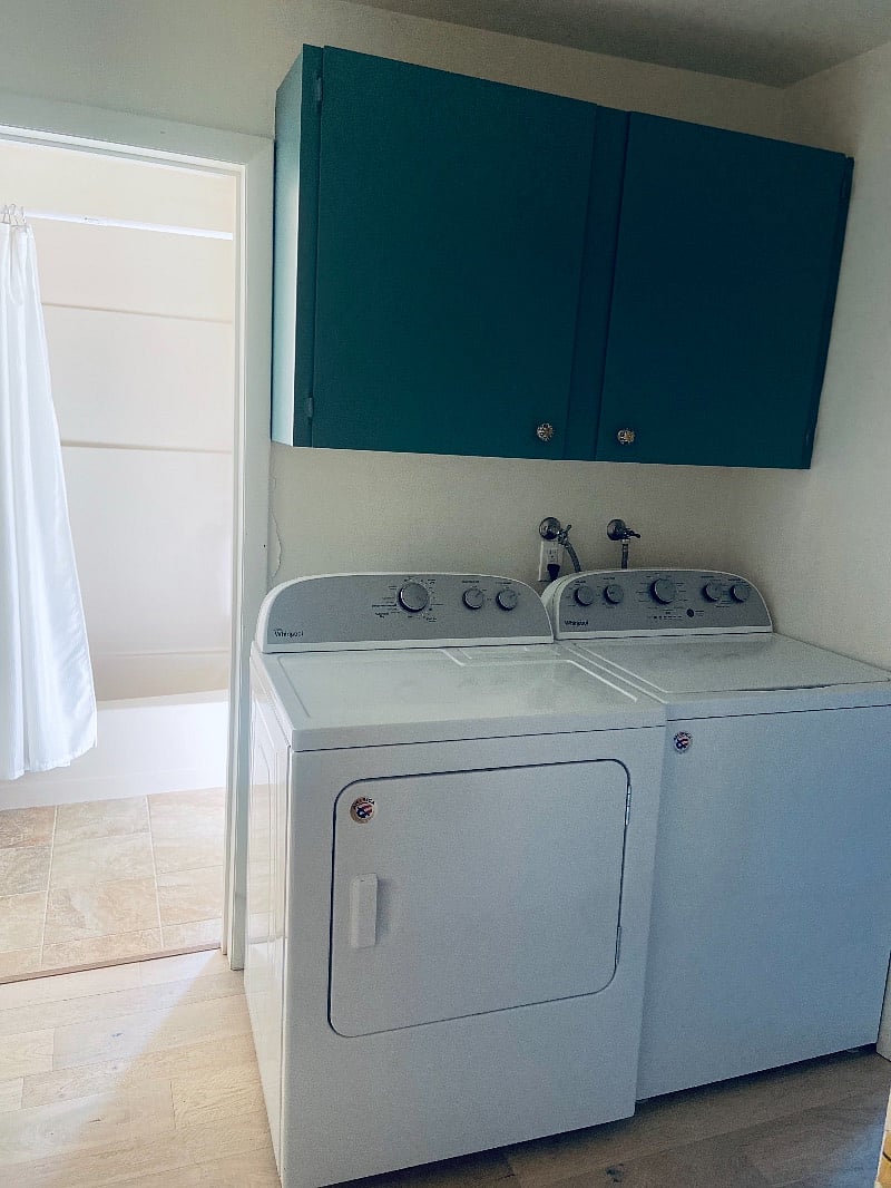 Laundry area next to second bedroom.