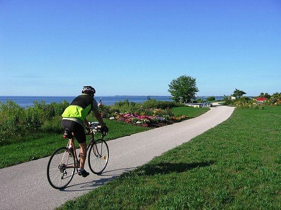 World class bike trail along the lake between Two Rivers and Manitowoc. 