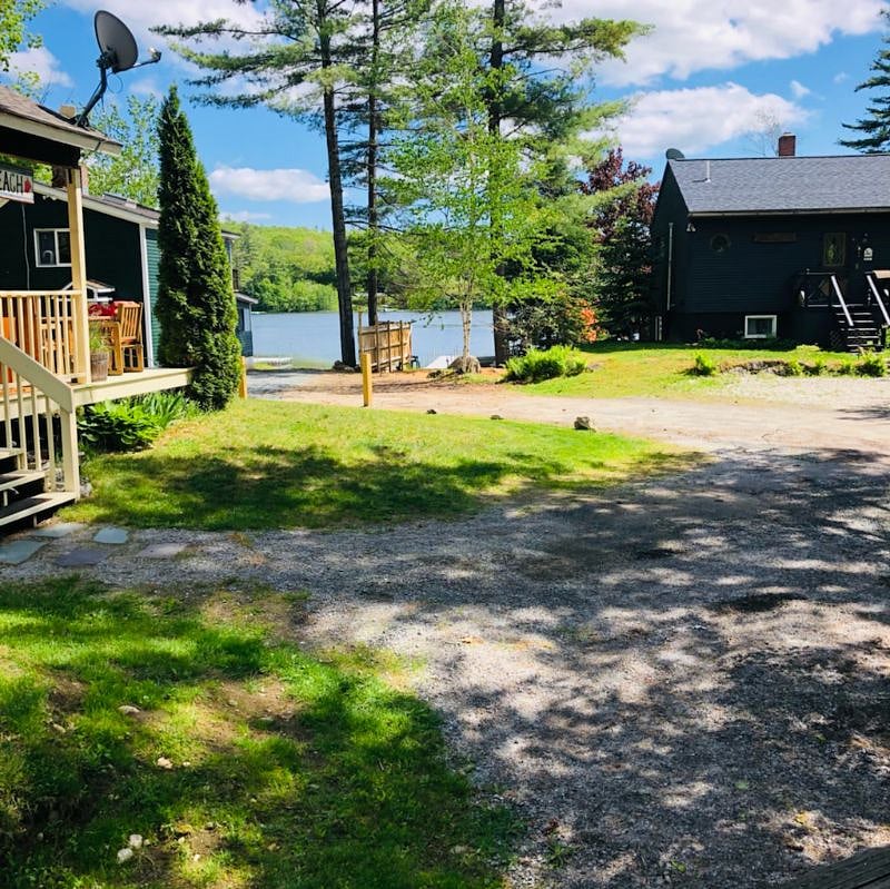 View of water access from deck