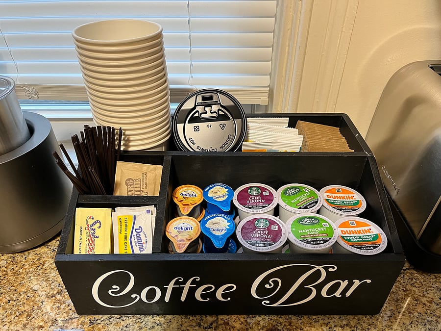 Enjoy your morning with a fresh cup of coffee, latte and cappuccino with your very own Keurig!