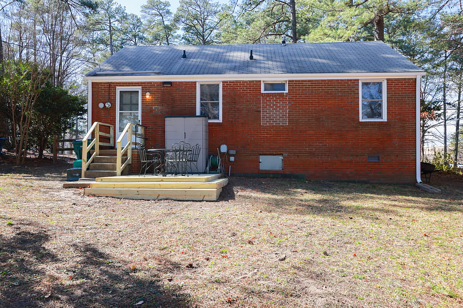 The home has a private, park-like lot with mature trees.  After a long day, relax and enjoy the great outdoors on your private 