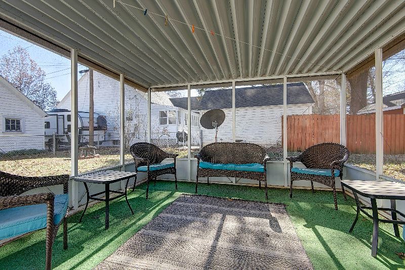 Outdoor entertainment space. Perfect for a summertime gathering.
