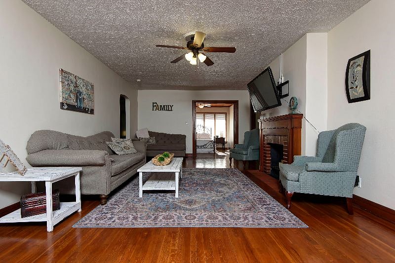 Nice sized living area. Bedroom 2 is in the background.