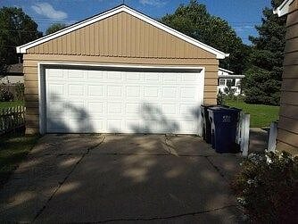 front of garage