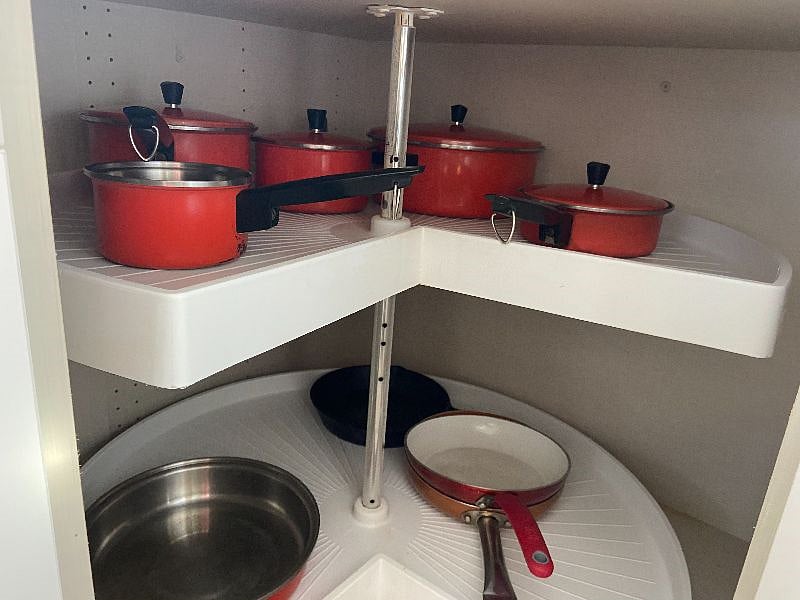 Lazy Susan pots and pans