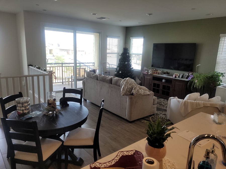 Living room, upstairs patio