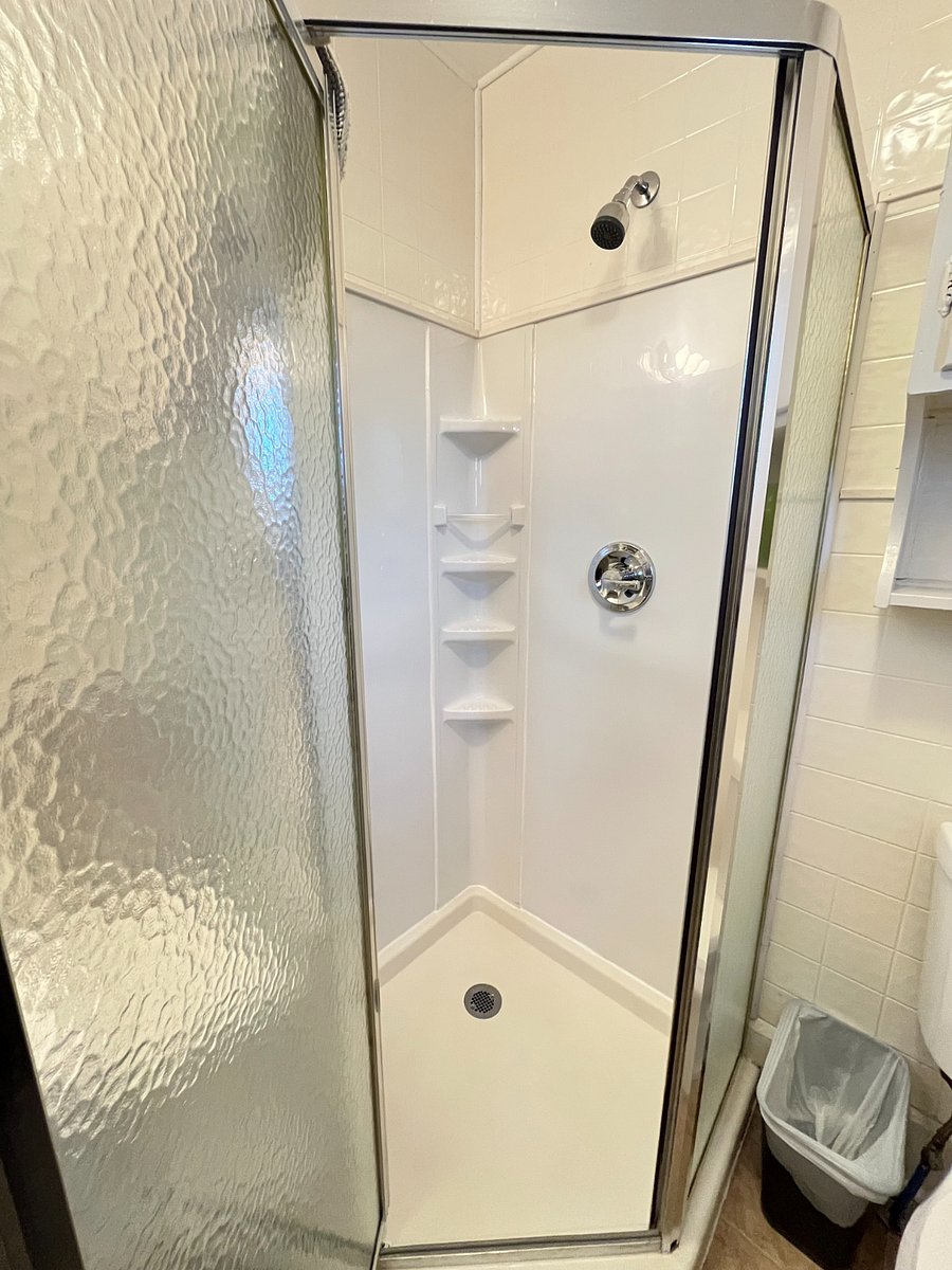 sparkling clean shower