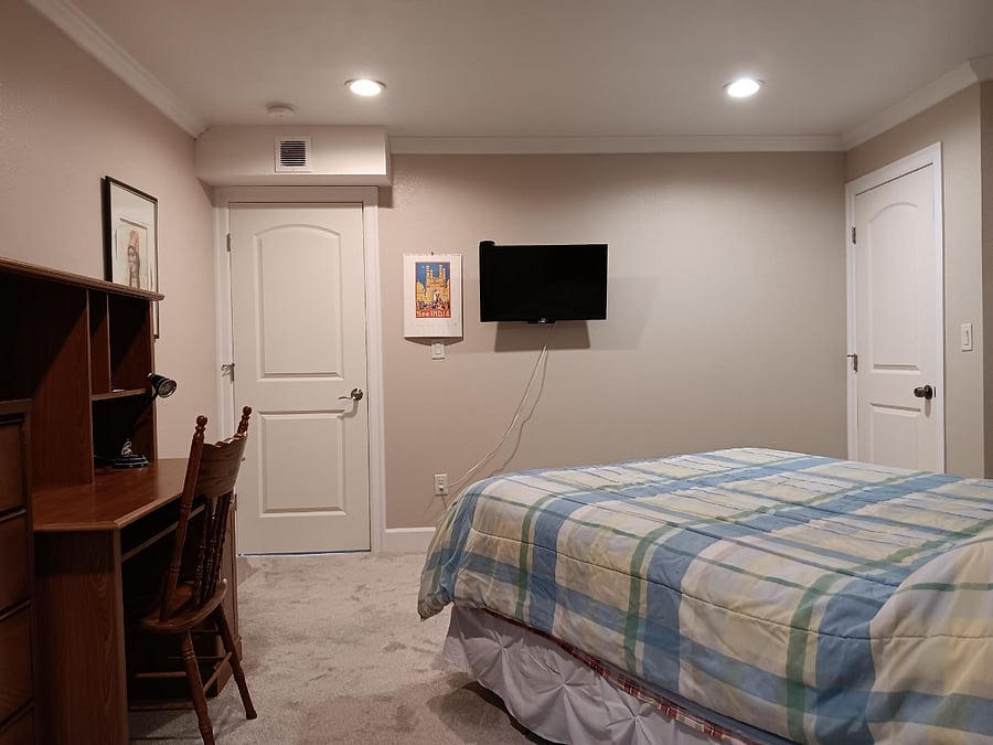 Our larger bedroom, the Tucamari room (or room #1).