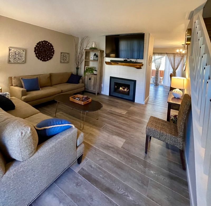 Living Room - looking towards dining / kitchen / powder room / back patio