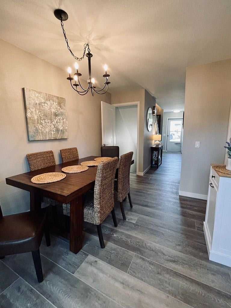 Dining Room - looking towards the front door and living room.