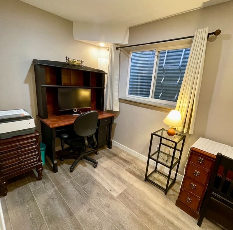 Office with a Printer and New Monitor