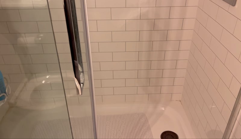Fully tiled walk-in shower