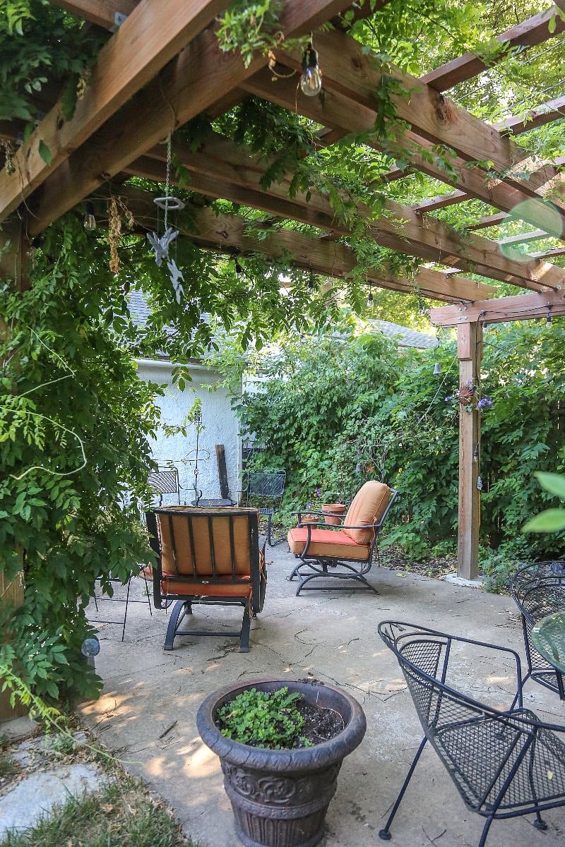 Backyard patio and pergola