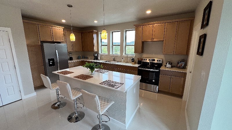 Fully stocked kitchen