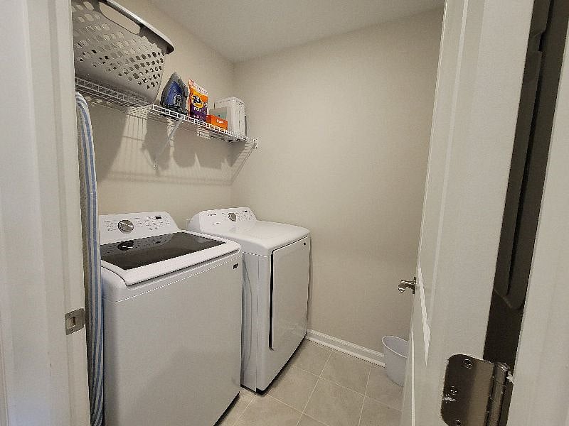 In home washer and dryer.