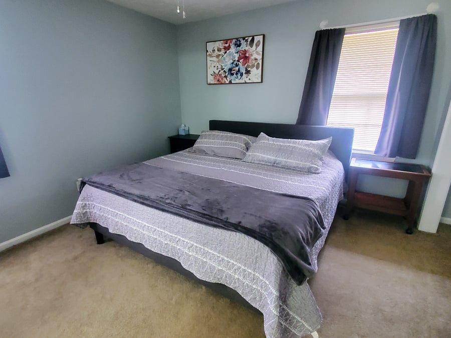 Bedroom 1: King Bed, Attached Bathroom # 1