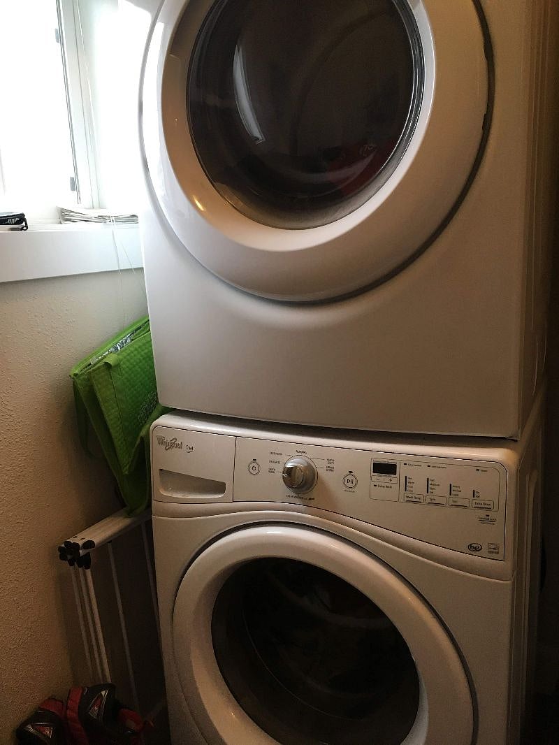 Front-loading, HE washer and dryer. 