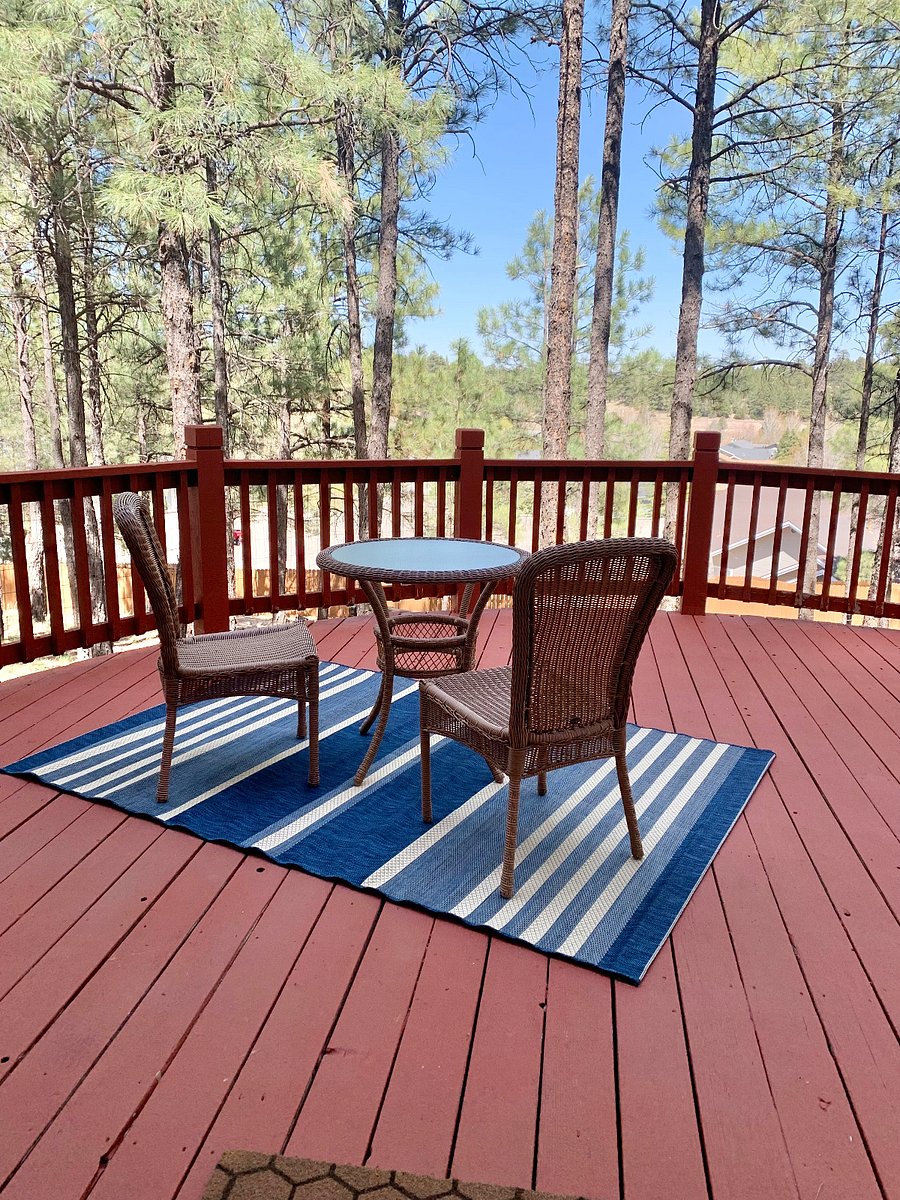 Private deck table and chairs.