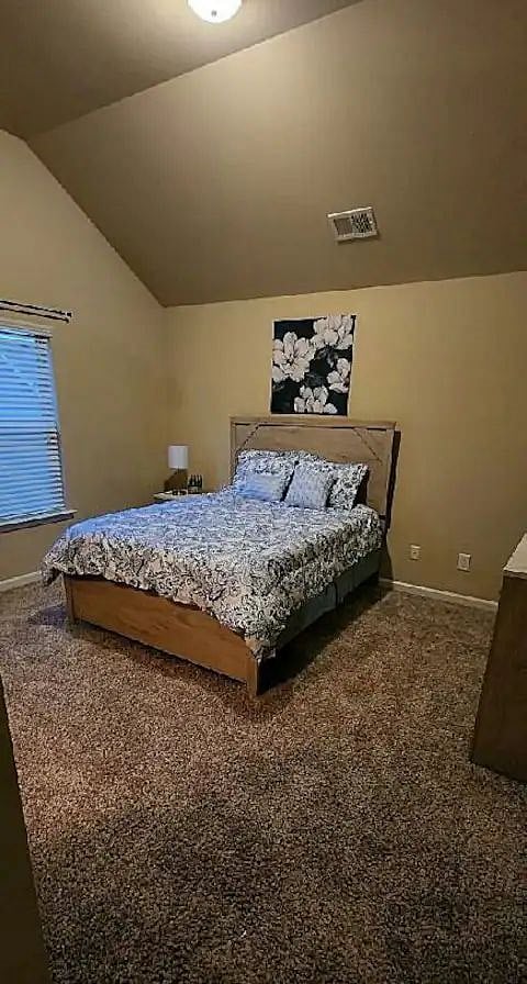Bedroom as seen from door entry