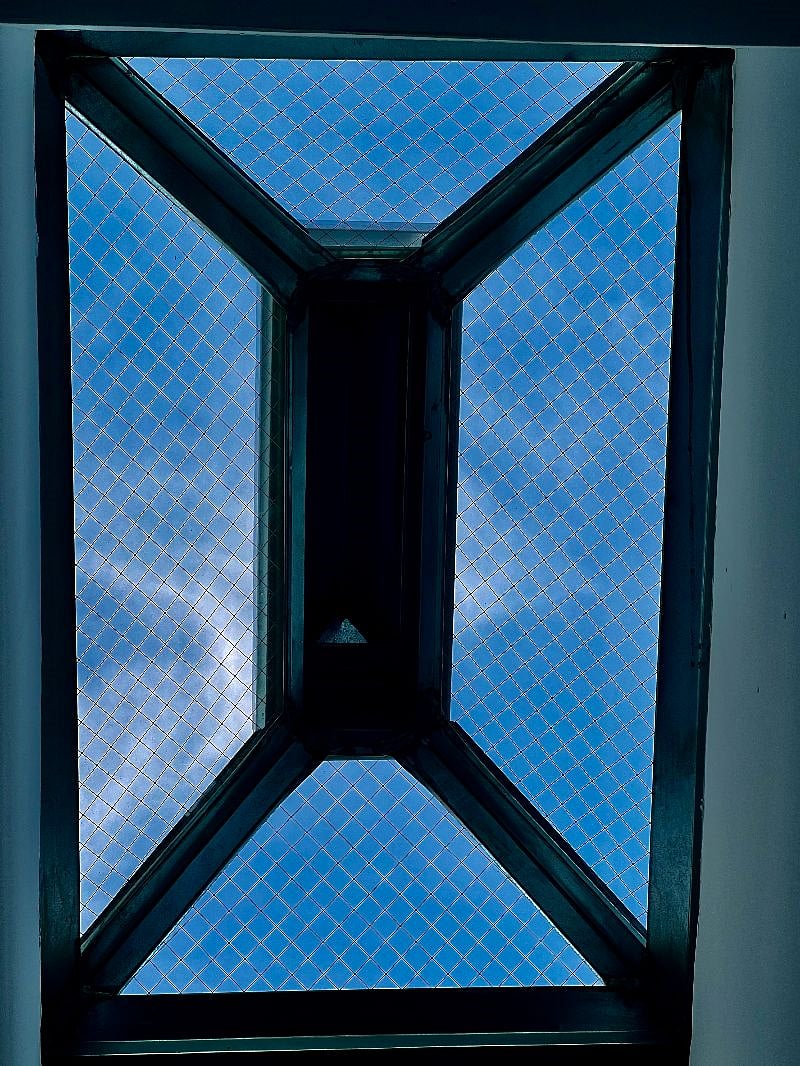 Beautiful skylight in the shared hallway
